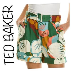 Ted Baker Women's Floral Green Shorts
